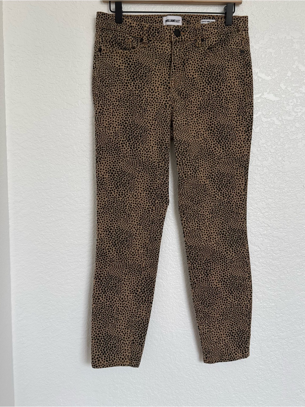 William Rast Leopard Animal Print High Rise Skinny Jeans